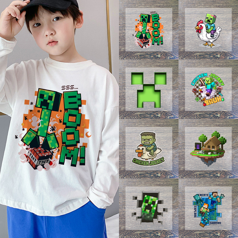 Party Games Minecraft - New Minecraftes Pixeles Cartoon Iron on