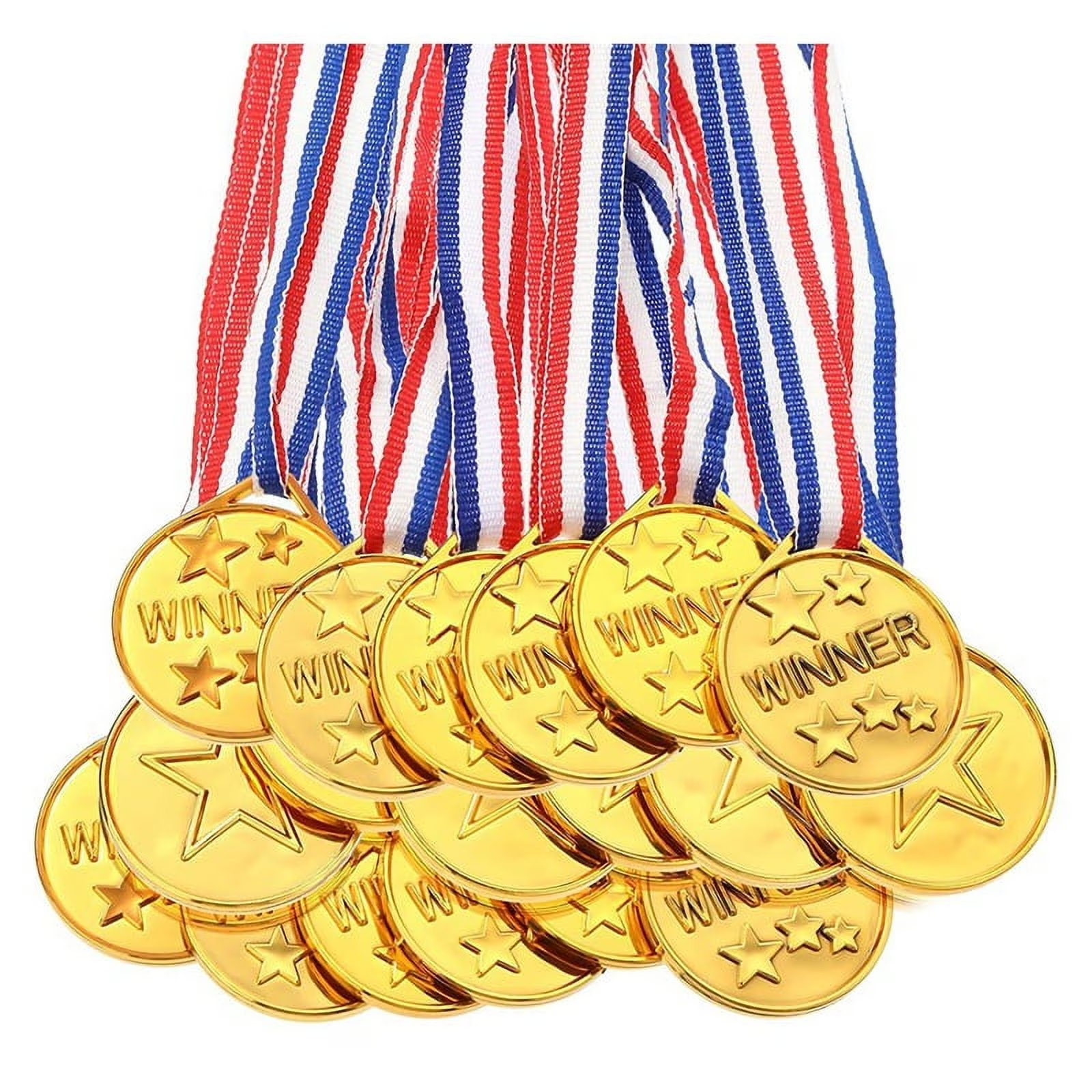 Party Games Easter For Kids - 30Pcs Plastic Gold Winners Medals Trophy