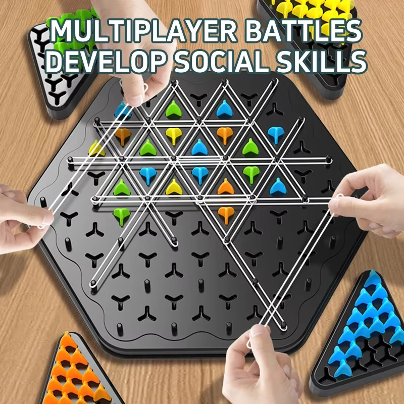 Chain Triangle Chess Game, Tri - Party Games Kids And Adults 리뷰 및 가격