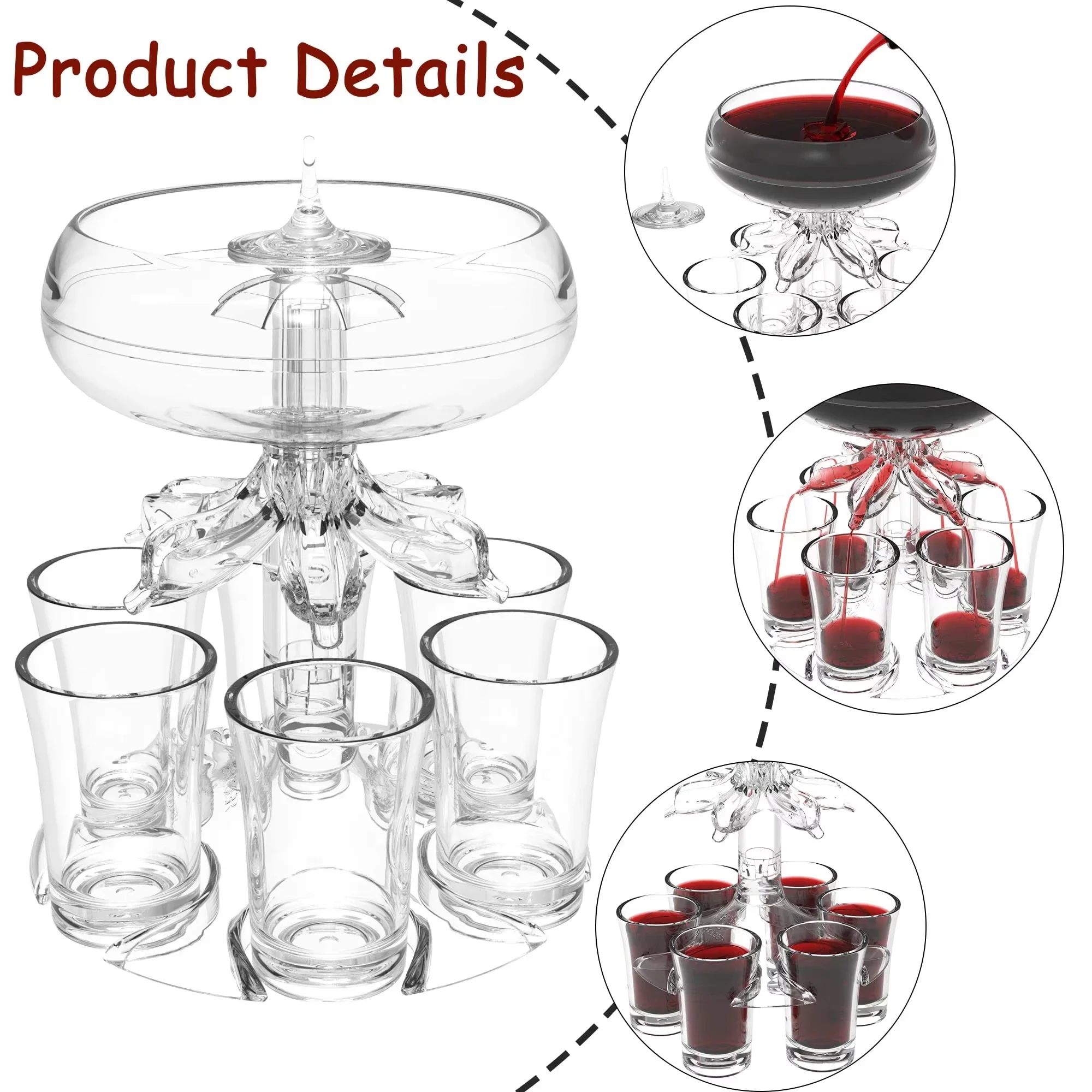 Shot Glass Holder 6 Cups Acryl - Party Games Using Cups 리뷰 및 가격