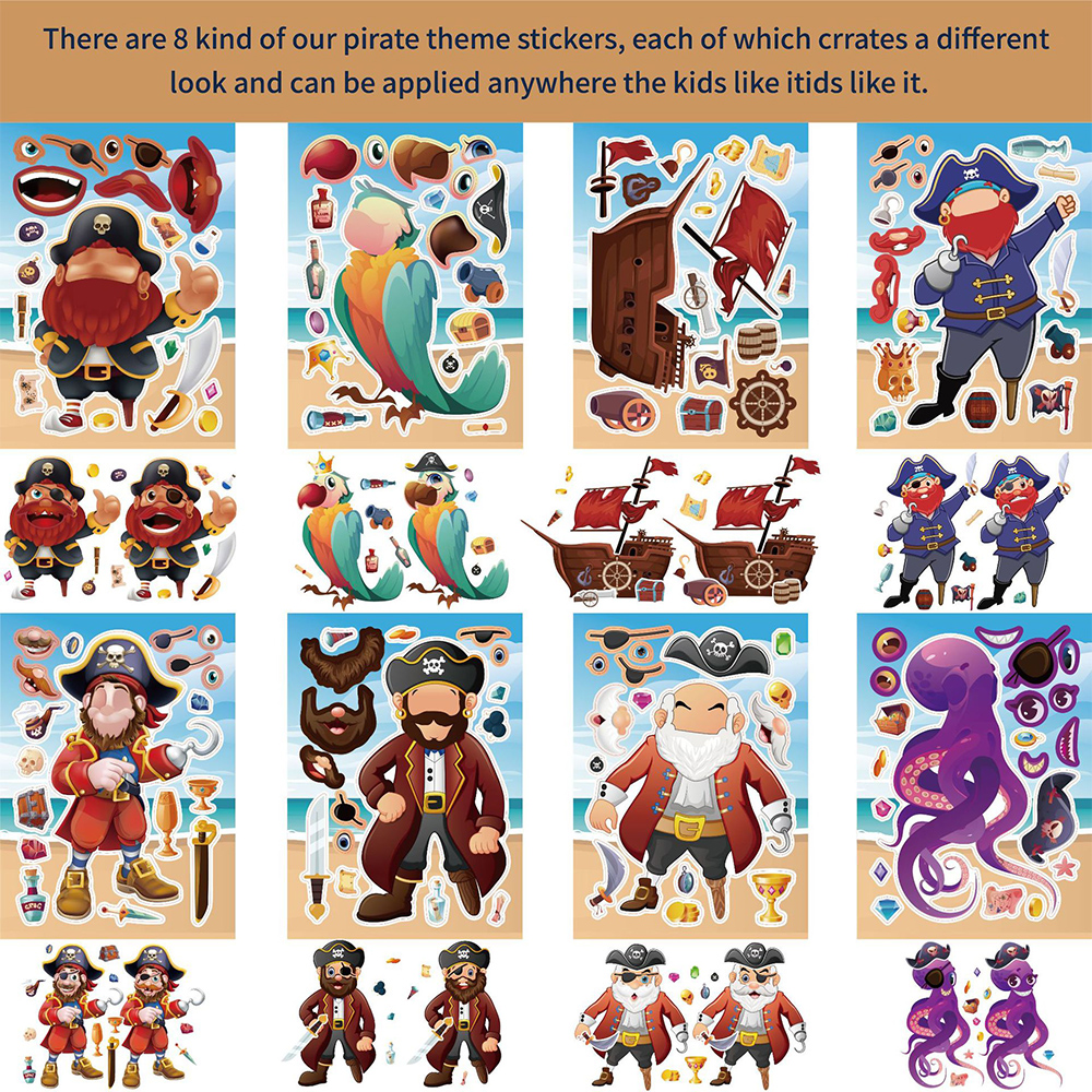 8/16Sheets Cool Pirate Ship Pu - Party Games Instagram 리뷰 및 가격