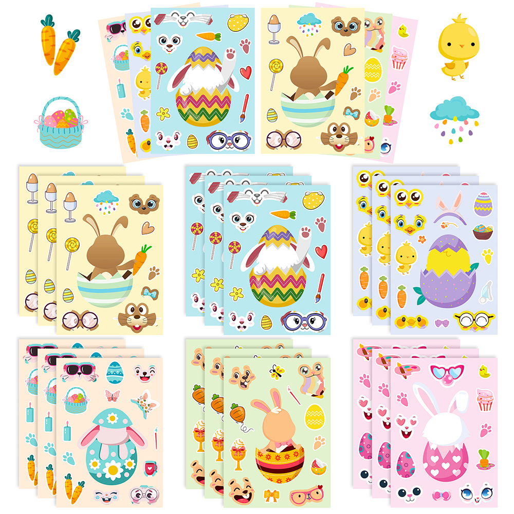 6/12Sheets Cute Easter Rabbit  - Party Games Instagram 리뷰 및 가격