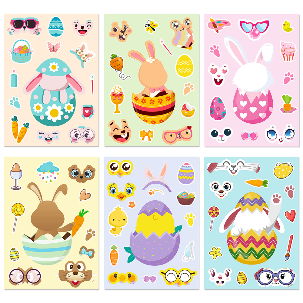 6/12Sheets Cute Easter Rabbit  - Party Games Instagram 리뷰 및 가격