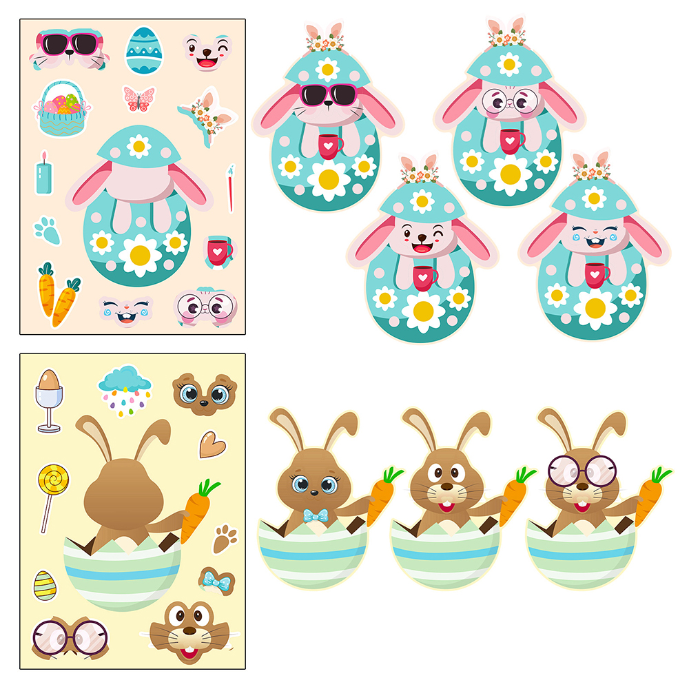6/12Sheets Cute Easter Rabbit  - Party Games Instagram 리뷰 및 가격