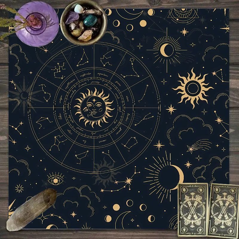 Zodiac Pattern Tarot Cloth - S - Zodiac Party Games 리뷰 및 가격
