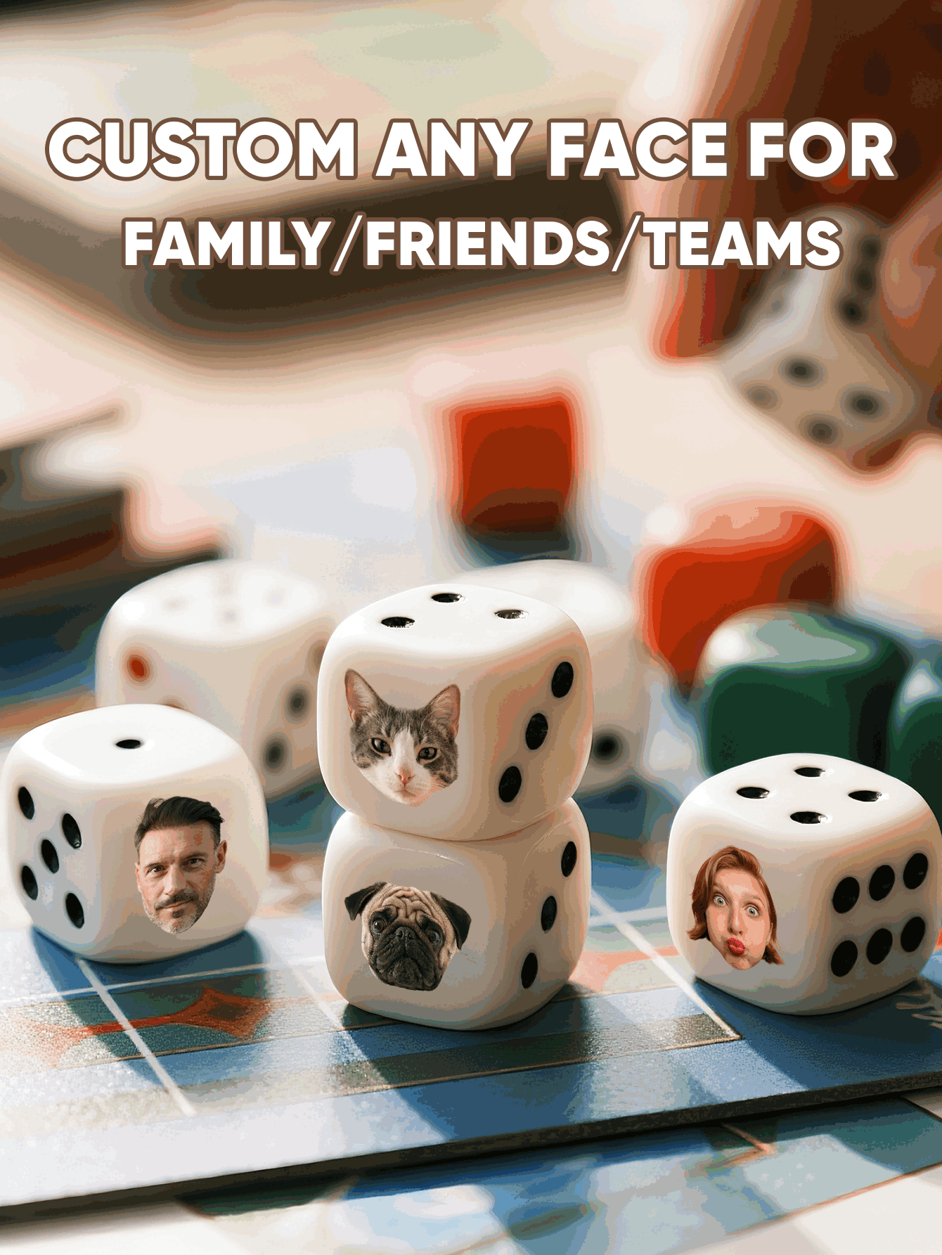 Custom Face Dice Personalized  - Party Games Birthday 리뷰 및 가격
