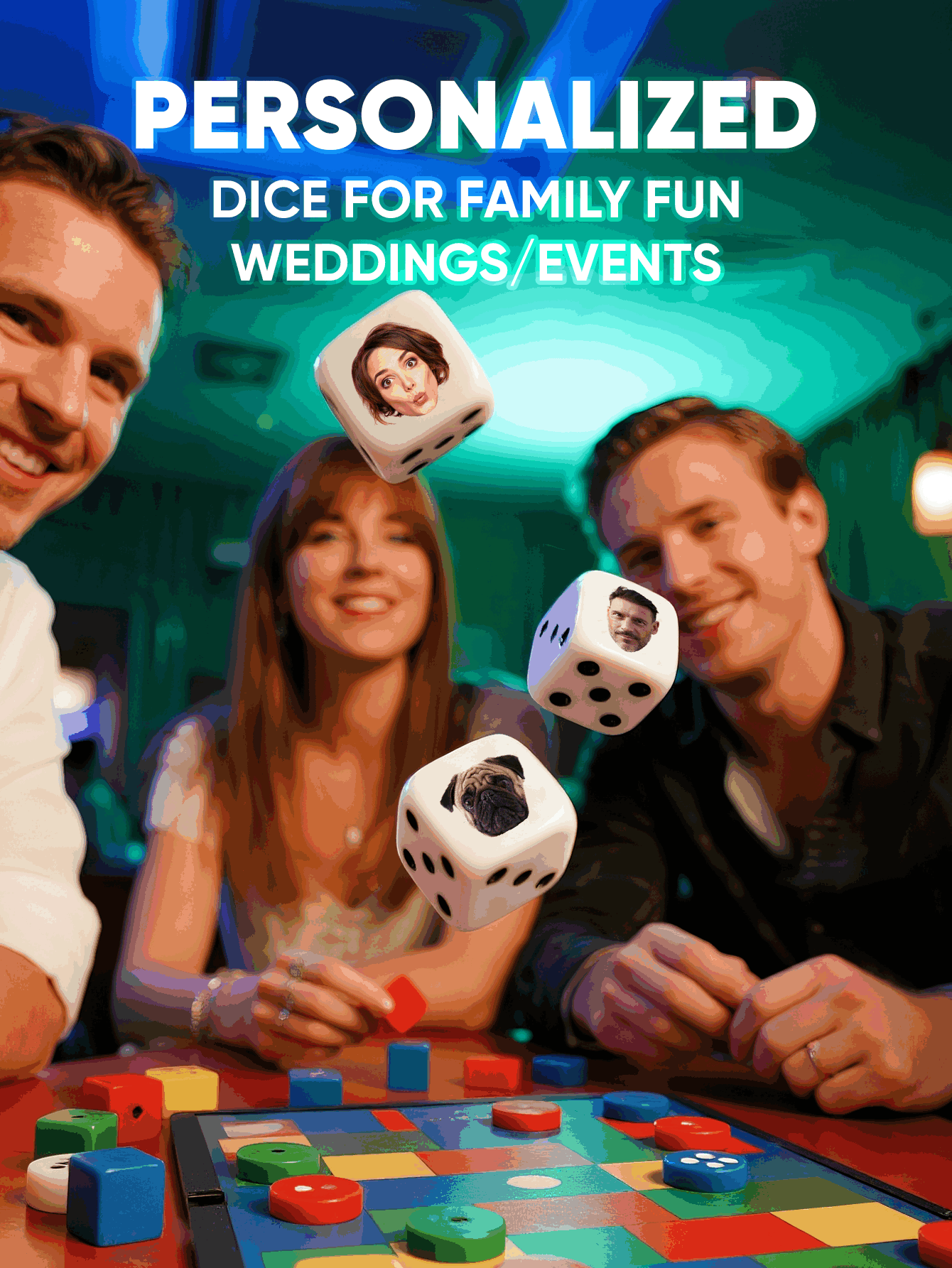 Custom Face Dice Personalized  - Party Games Birthday 리뷰 및 가격