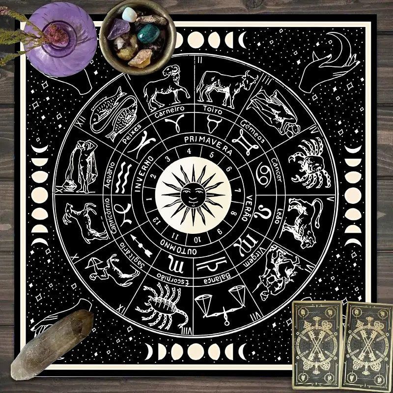 Zodiac Pattern Tarot Cloth - S - Zodiac Party Games 리뷰 및 가격