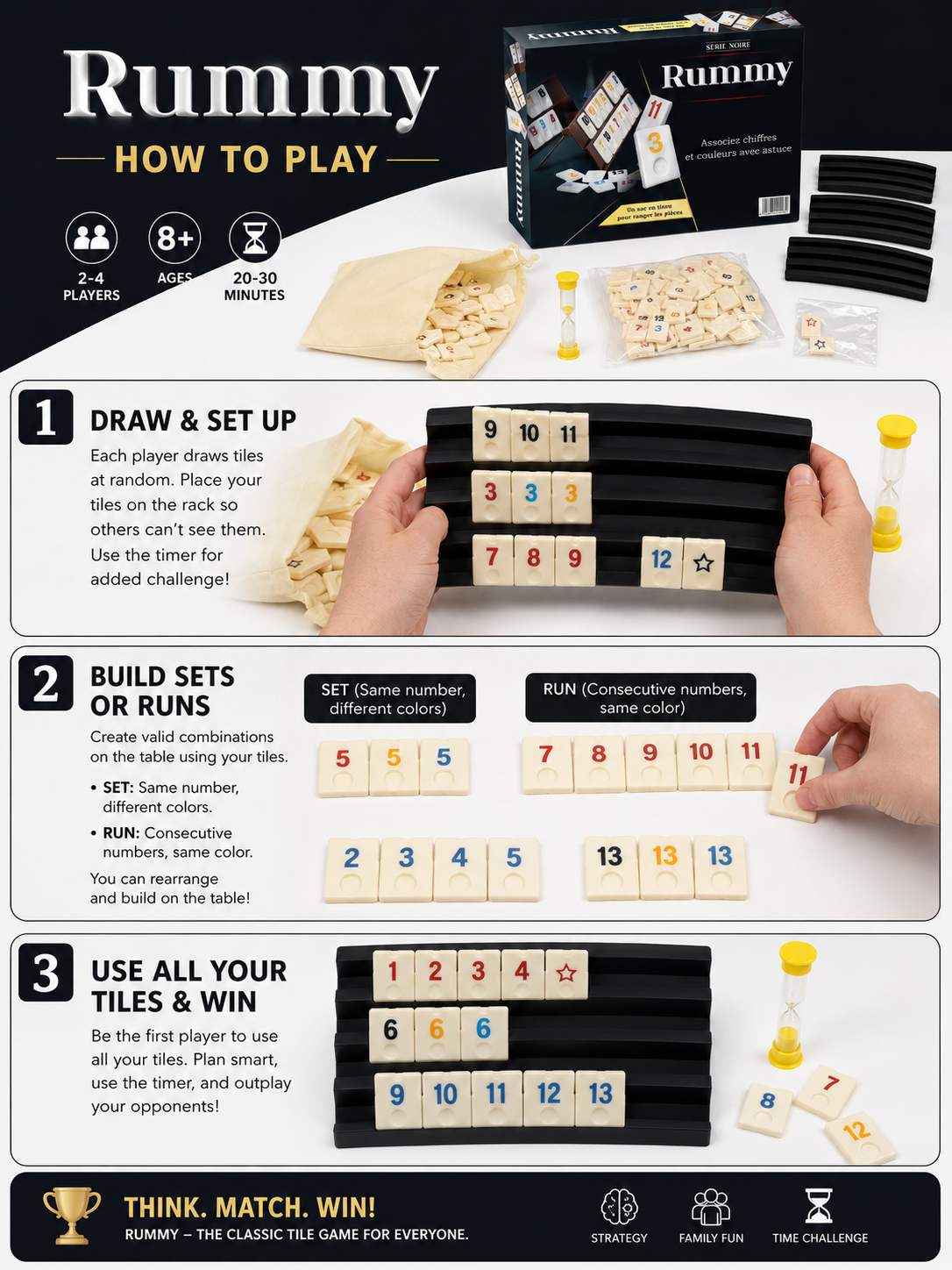 Rummy Board Game, Classic Numb - Party Games Kids And Adults 리뷰 및 가격