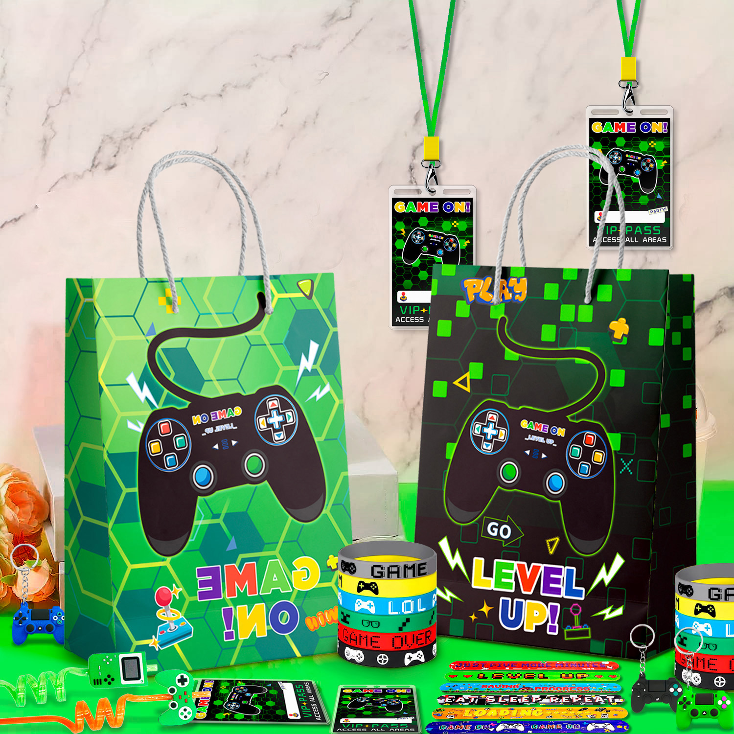 110 Pcs Gamer Party Favors Set - Party Games Game Pass 리뷰 및 가격