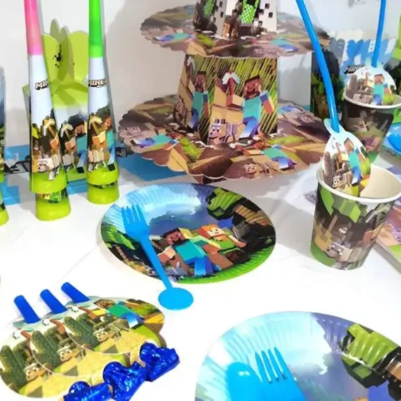 Hot Minecrafte Party Decoratio - Party Games Minecraft 리뷰 및 가격