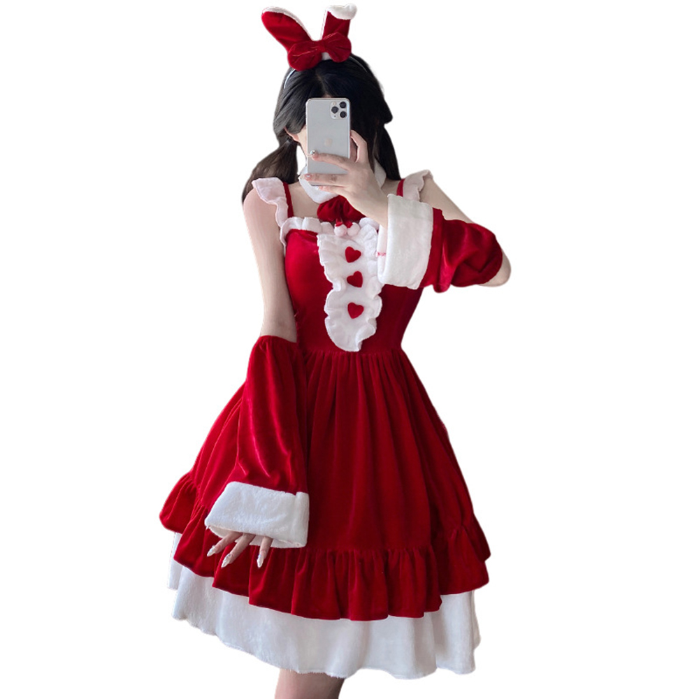 Christmas Vintage Dress Velvet - Party Games Bunny 리뷰 및 가격