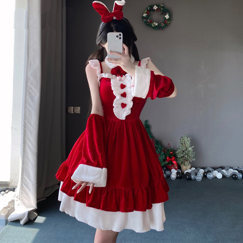 Christmas Vintage Dress Velvet - Party Games Bunny 리뷰 및 가격