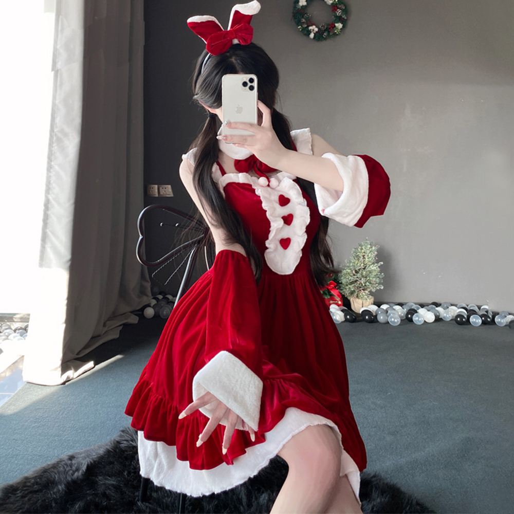 Christmas Vintage Dress Velvet - Party Games Bunny 리뷰 및 가격