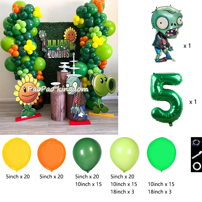 Plants Vs. Z-Zombies Balloons  - Party Games Bunny 리뷰 및 가격