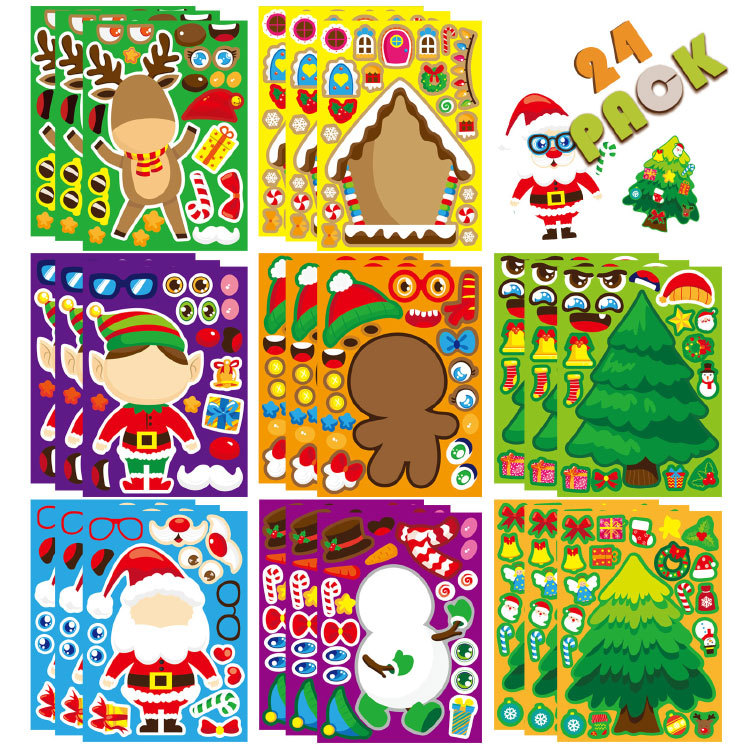 Kawaii Christmas Puzzle Sticke - Party Games Instagram 리뷰 및 가격