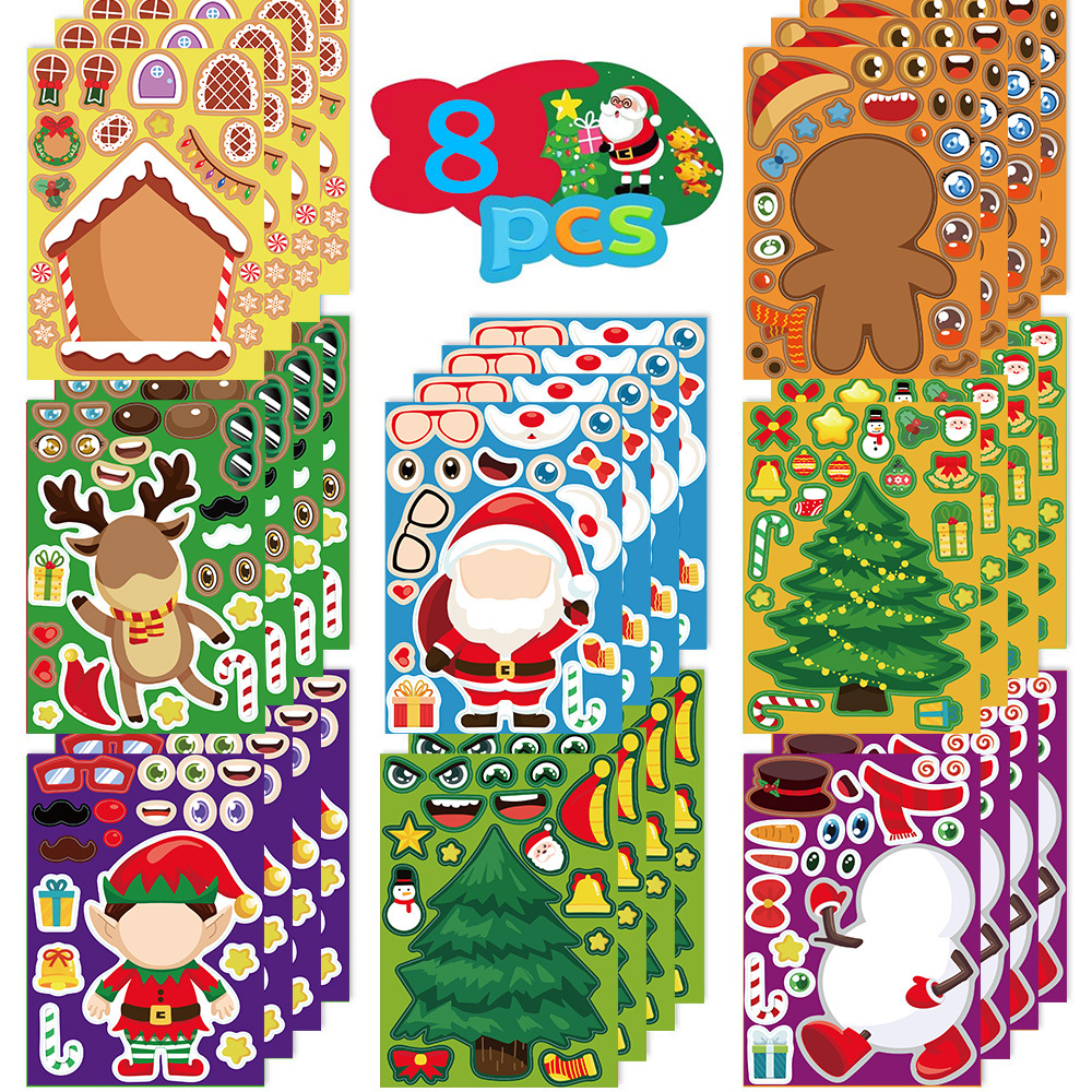 Kawaii Christmas Puzzle Sticke - Party Games Instagram 리뷰 및 가격