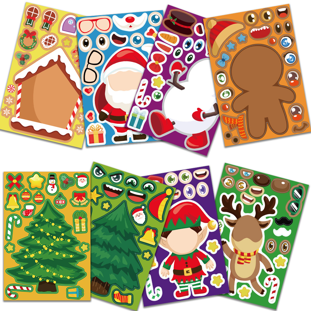 Kawaii Christmas Puzzle Sticke - Party Games Instagram 리뷰 및 가격