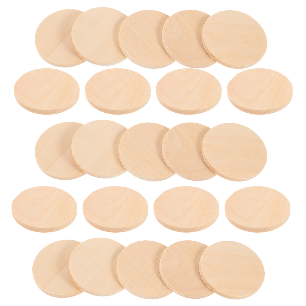 50Pcs Natural Solid Wood Circl - Party Games Name 리뷰 및 가격