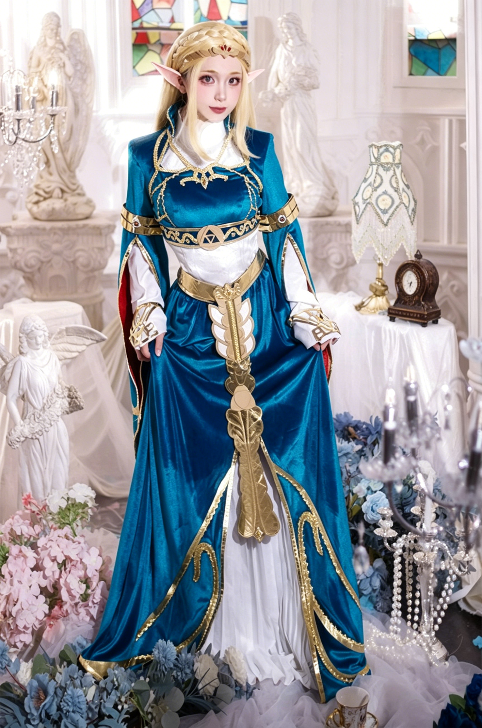 Classy Blue Dress Cosplay Cost - Zelda Party Games 리뷰 및 가격
