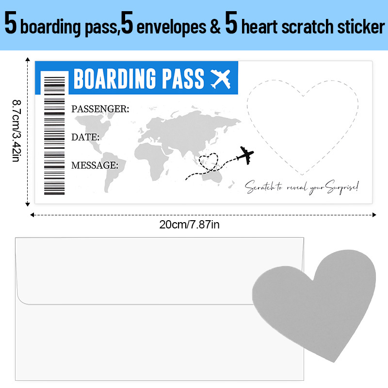 1Set Boarding Pass Scratch Off - Party Games Game Pass 리뷰 및 가격