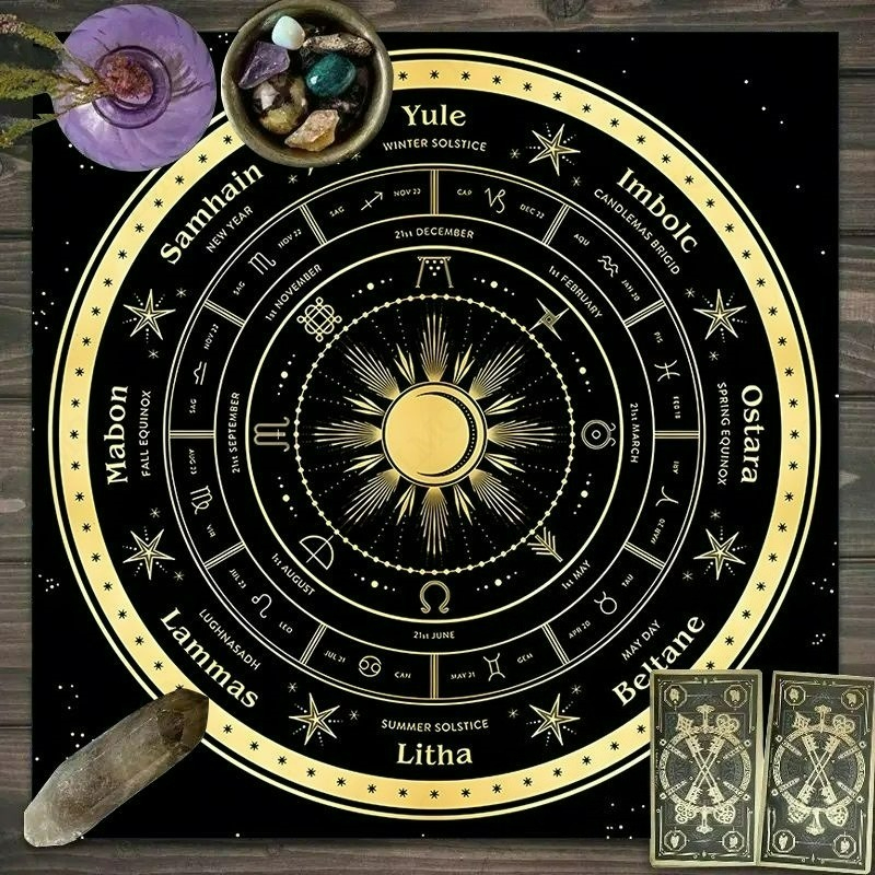 1pc Tarot Card Tablecloth, 12  - Zodiac Party Games 리뷰 및 가격