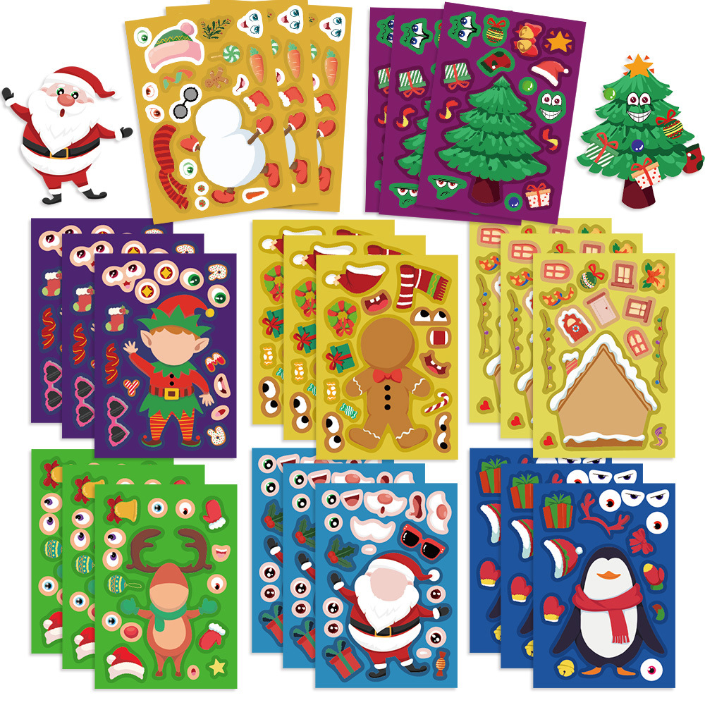 8/16Sheets Cartoon Christmas M - Party Games Instagram 리뷰 및 가격