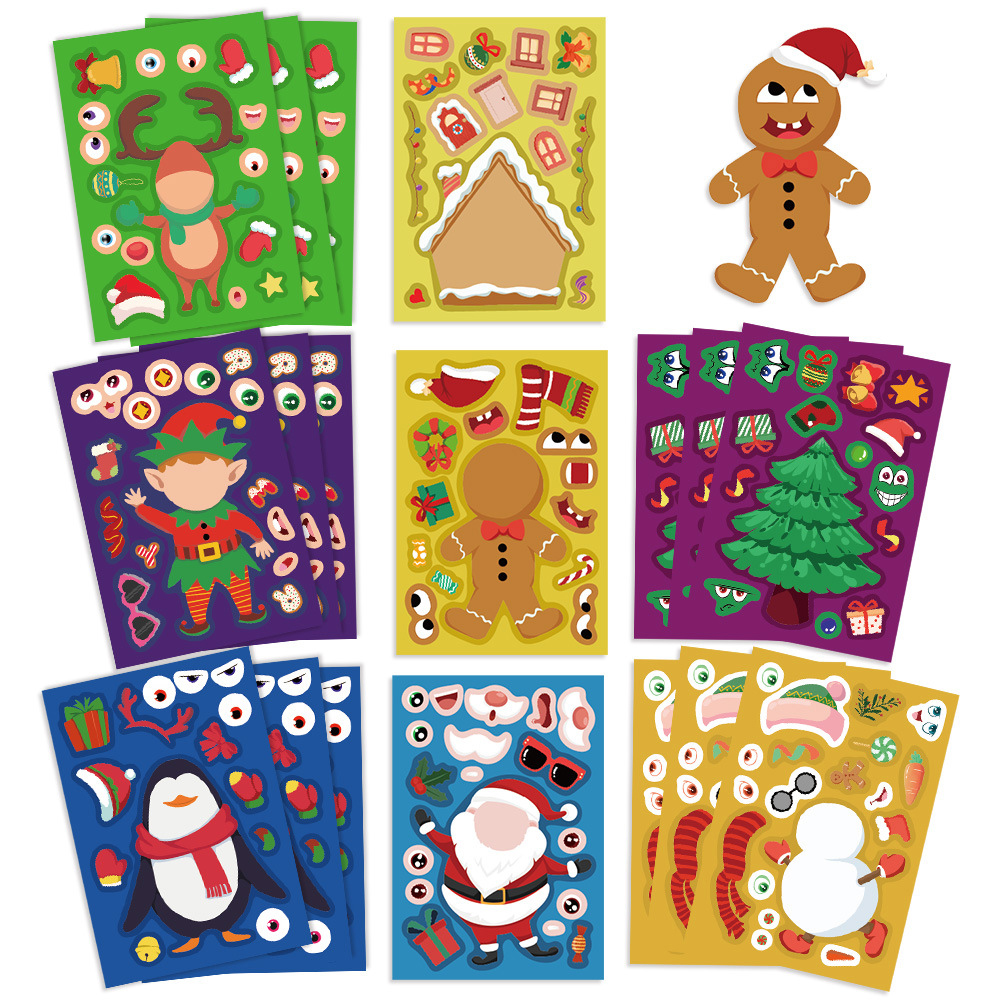 8/16Sheets Cartoon Christmas M - Party Games Instagram 리뷰 및 가격