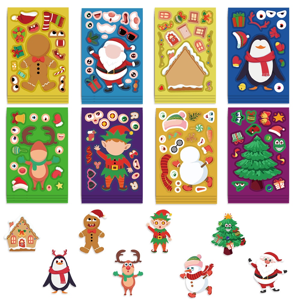 8/16Sheets Cartoon Christmas M - Party Games Instagram 리뷰 및 가격