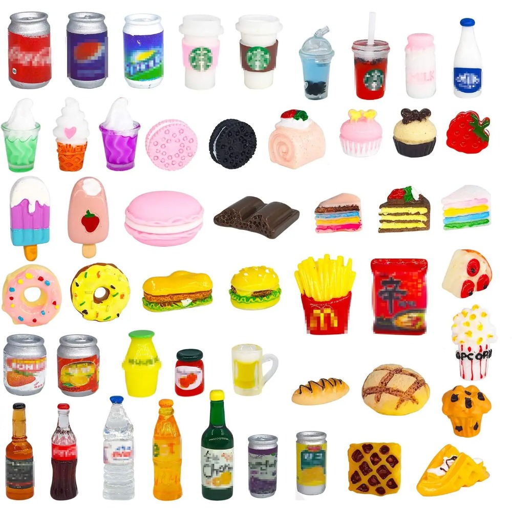 50Pcs Miniature Food Drink Bot - Party Games You Can Play 리뷰 및 가격