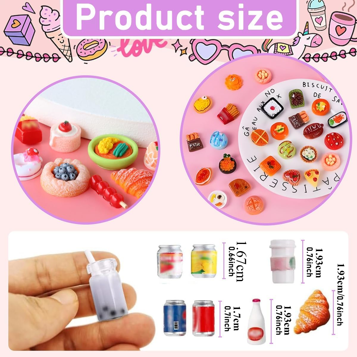 50Pcs Miniature Food Drink Bot - Party Games You Can Play 리뷰 및 가격