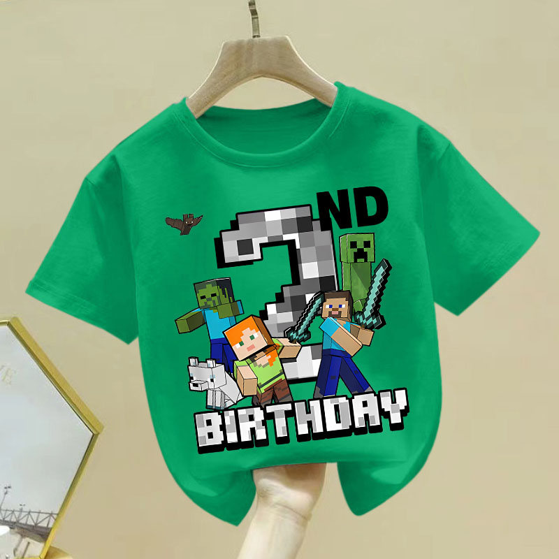 Pixel Game Number T-shirt for  - Party Games Minecraft 리뷰 및 가격