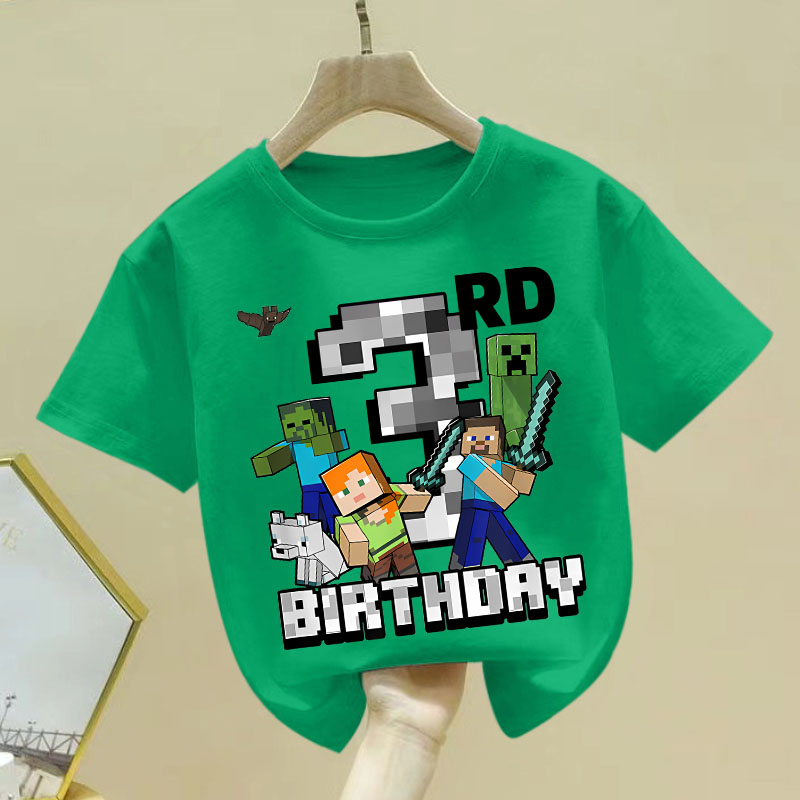Pixel Game Number T-shirt for  - Party Games Minecraft 리뷰 및 가격