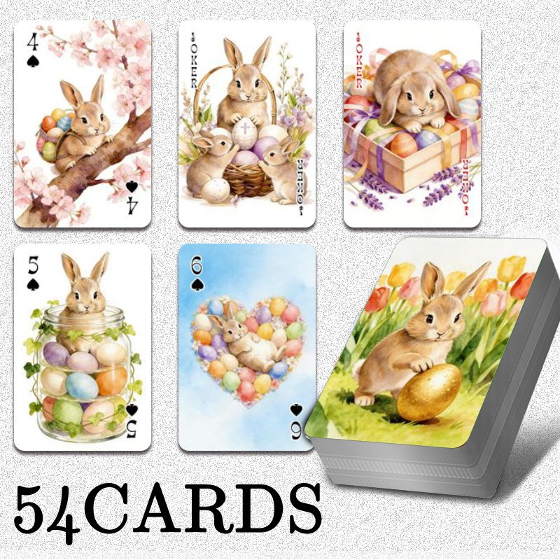 54pcs Standard Playing Cards f - Party Games Bunny 리뷰 및 가격