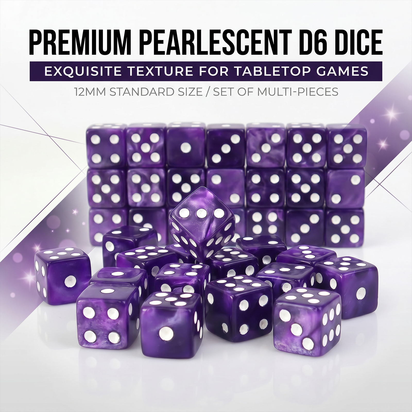 100pcs 12mm Purple Dice Set Fa - Party Games Adults Drinking 리뷰 및 가격
