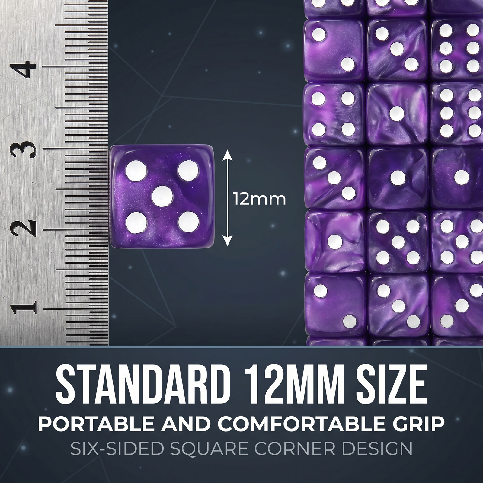 100pcs 12mm Purple Dice Set Fa - Party Games Adults Drinking 리뷰 및 가격