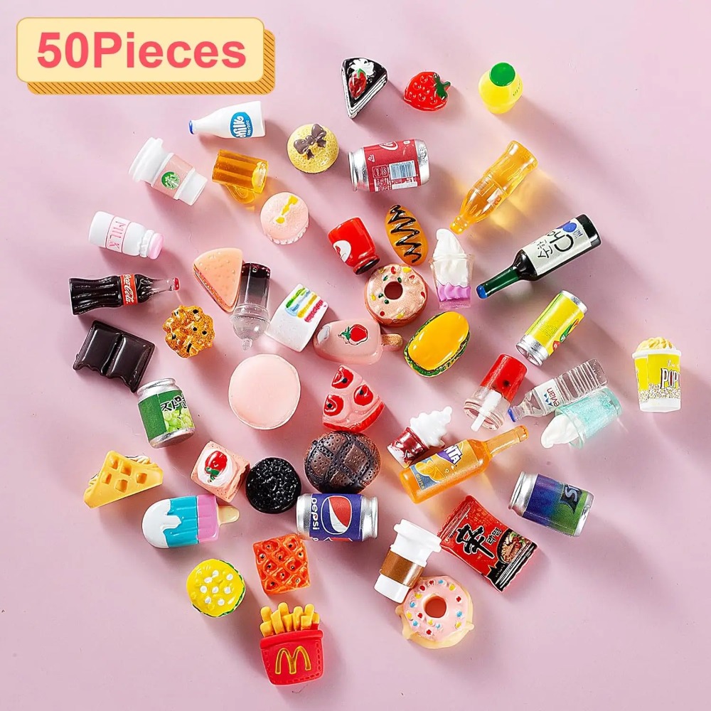 50Pcs Miniature Food Drink Bot - Party Games You Can Play 리뷰 및 가격
