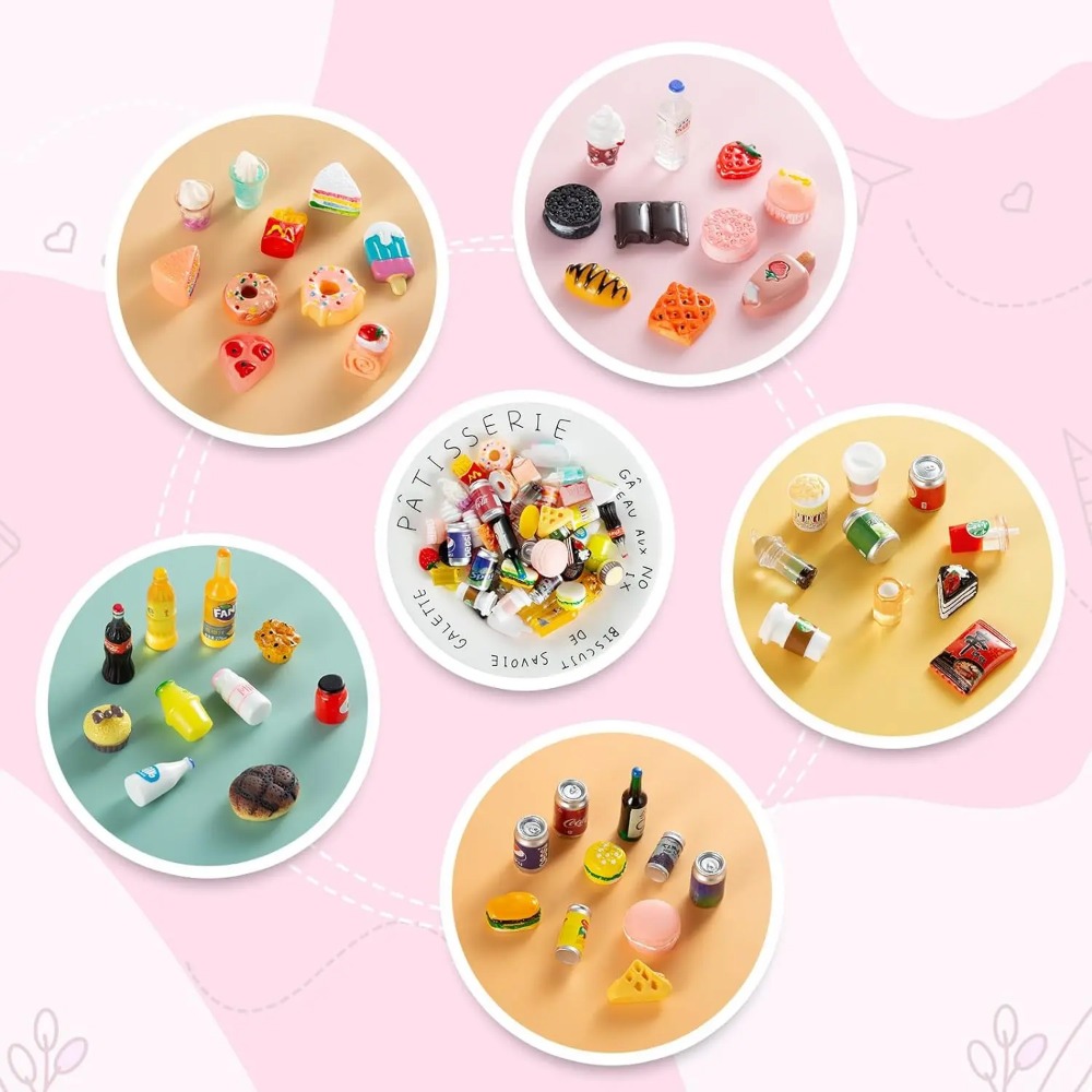 50Pcs Miniature Food Drink Bot - Party Games You Can Play 리뷰 및 가격