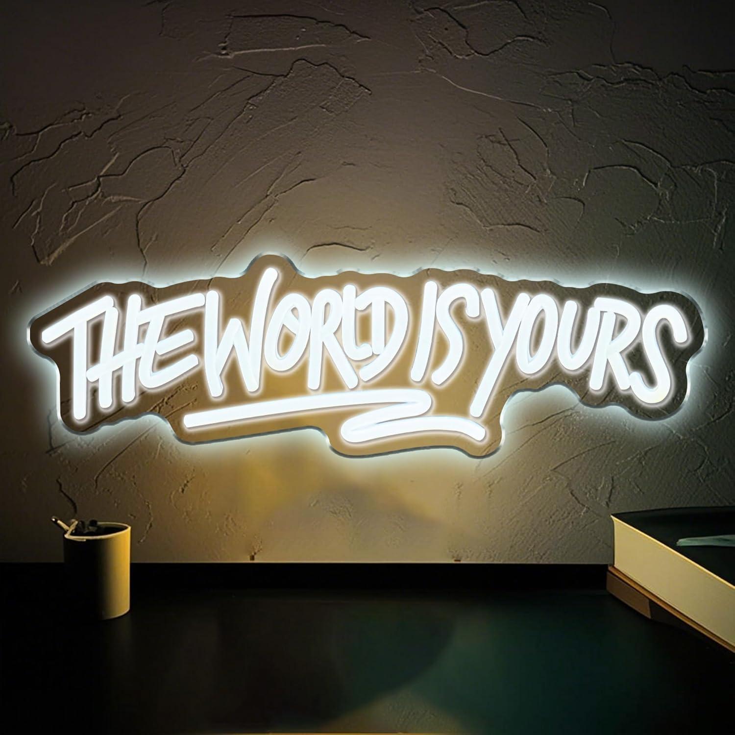 The World is Yours Neon Sign U - Party Games Birthday 리뷰 및 가격