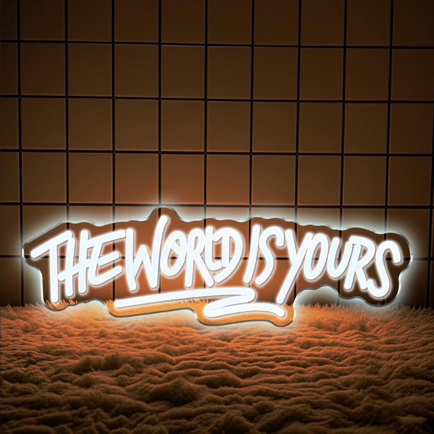 The World is Yours Neon Sign U - Party Games Birthday 리뷰 및 가격