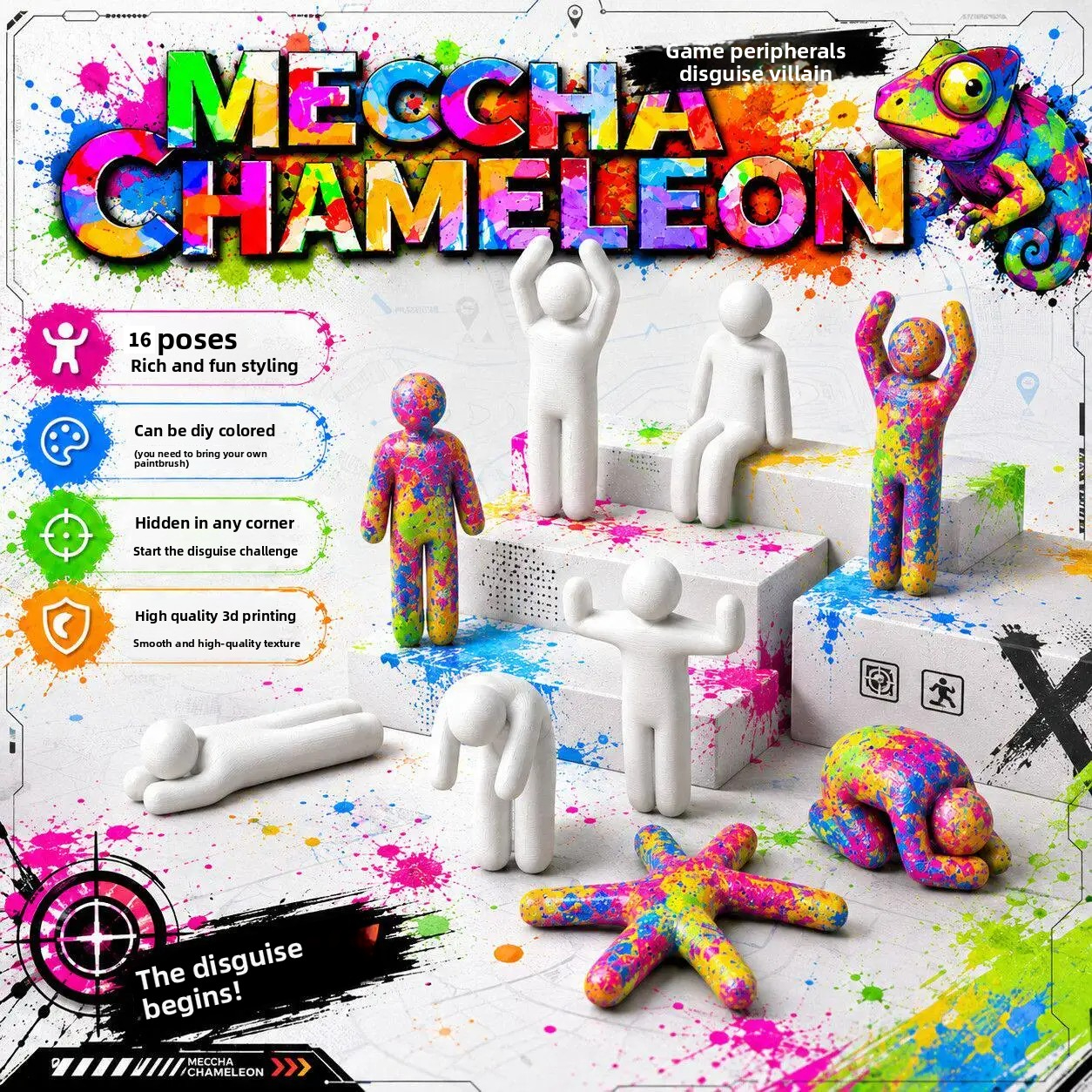 16 Poses Meccha Chameleon Part - Party Games Steam Free 리뷰 및 가격