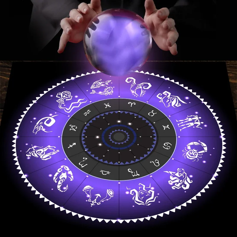 Tarot Cloth Purple Zodiac Whee - Zodiac Party Games 리뷰 및 가격