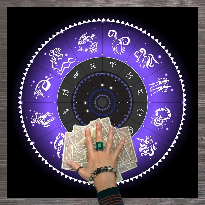 Tarot Cloth Purple Zodiac Whee - Zodiac Party Games 리뷰 및 가격