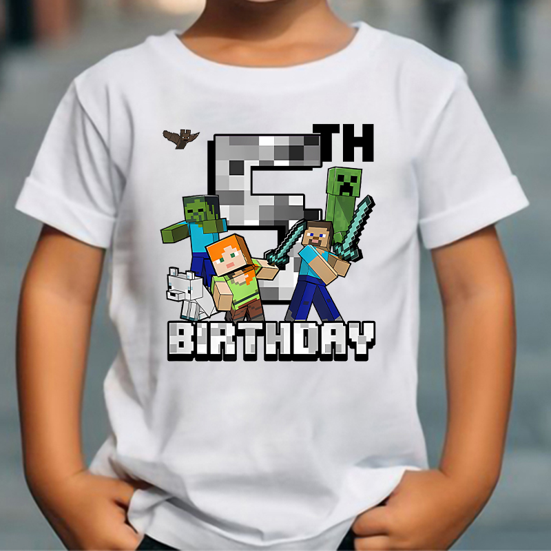 Cartoon Cute Minecrafted T-shi - Party Games Minecraft 리뷰 및 가격