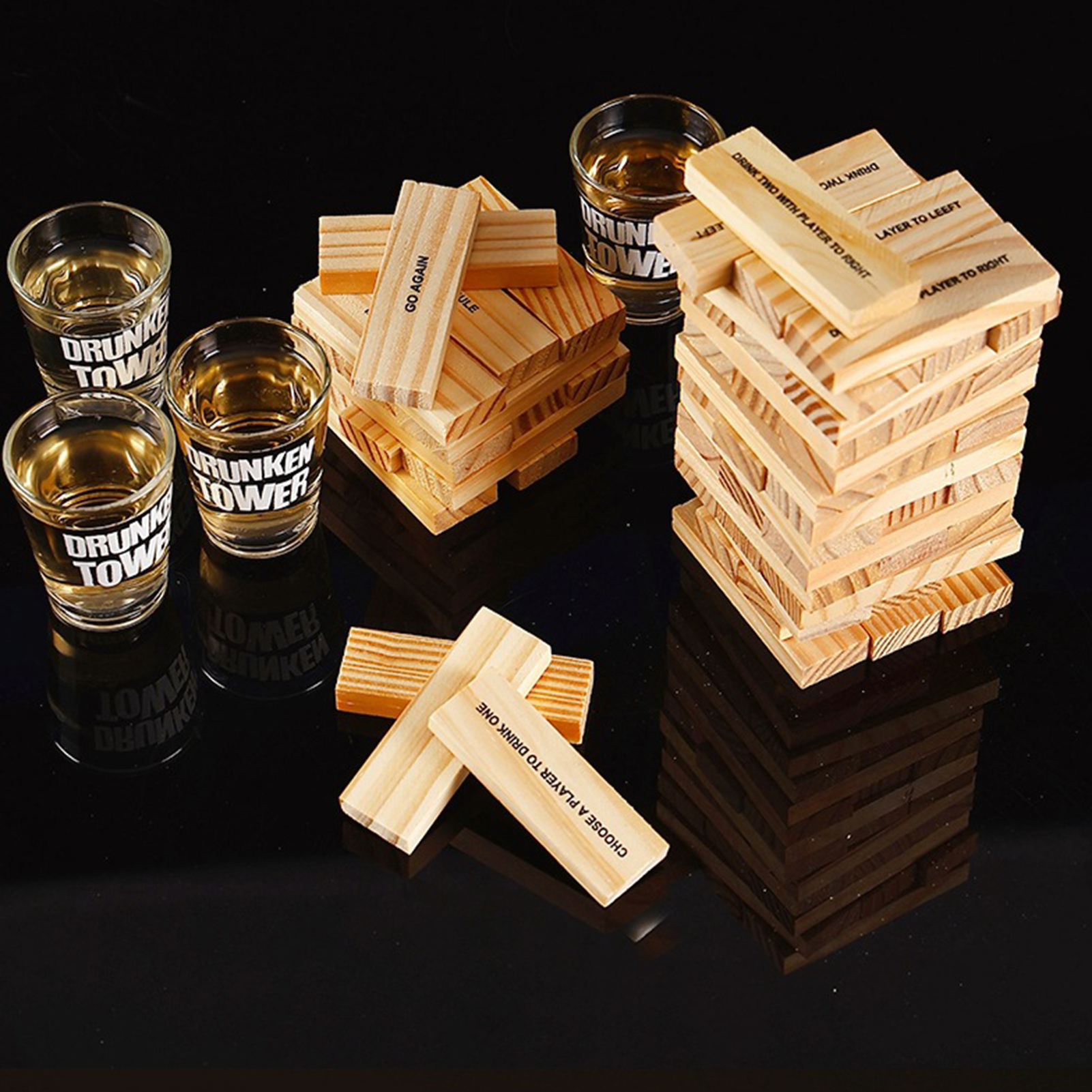Wooden Stacking Drinking Game  - Party Games Adults Drinking 리뷰 및 가격