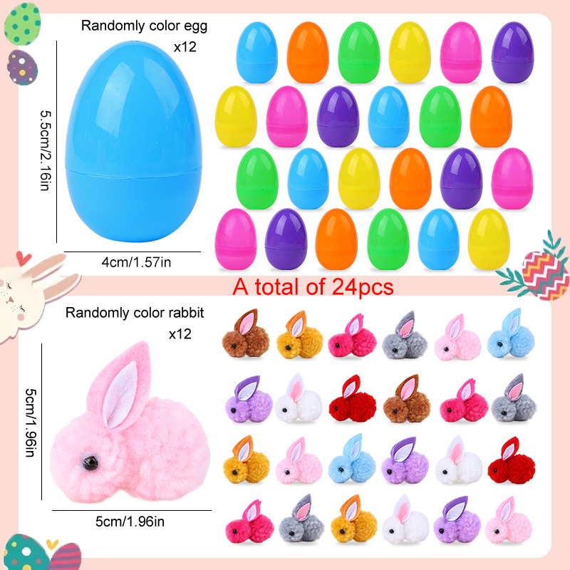 24/48Pcs Cute Easter Egg with  - Party Games Easter For Kids 리뷰 및 가격