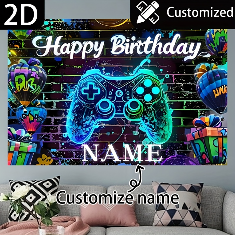 1pc  Personalized Neon Gamer H - Party Games Name 리뷰 및 가격