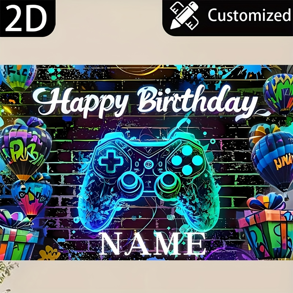 1pc  Personalized Neon Gamer H - Party Games Name 리뷰 및 가격