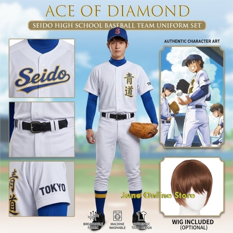 Diamond Ace Cosplay Costumes S - Party Games School 리뷰 및 가격