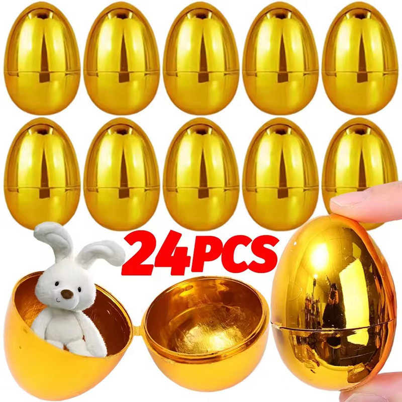 6-24Pcs Golden Easter Eggs Pla - Party Games Easter For Kids 리뷰 및 가격